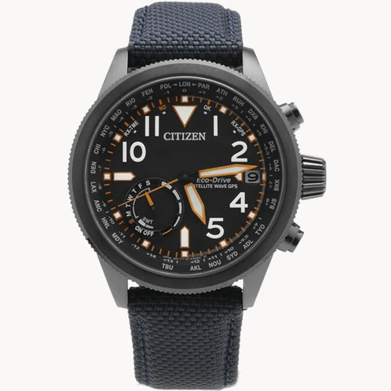Satellite Wave GPS Blue Dial Leather Strap CC3067-02E | CITIZEN Satellite Wave GPS Blue Dial Leather Strap CC3067-02E | CITIZEN
